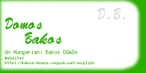 domos bakos business card
